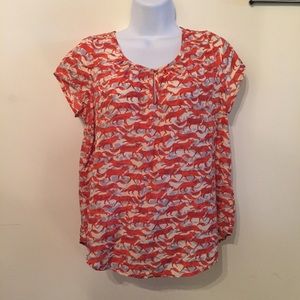 Lands’ End printed silk tee